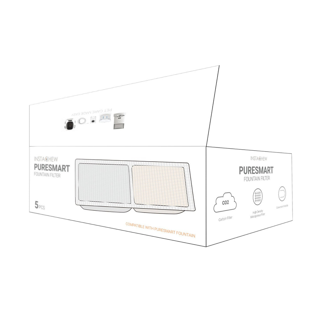 INSTACHEW Replacement filter Pack of 5 for Cats and Dogs, Compatible